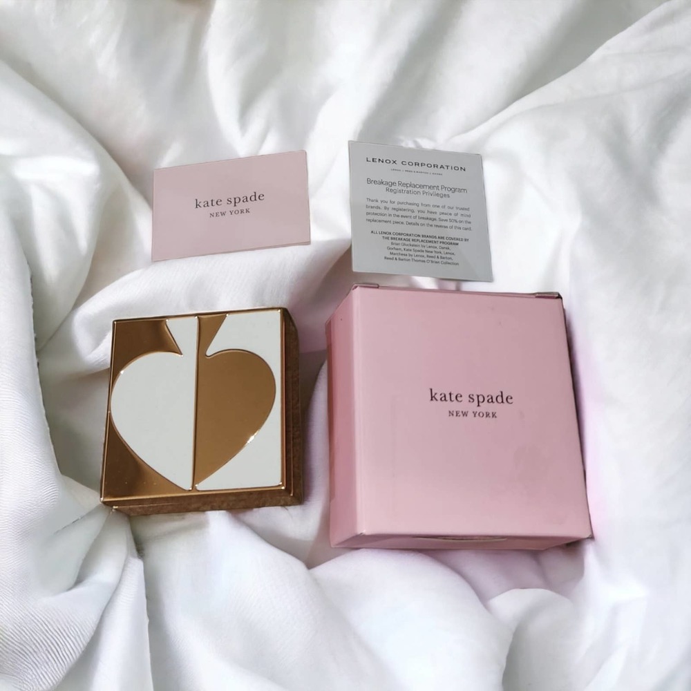 New Kate Spade Lenox Spade Street Keepsake Box White Jewelry